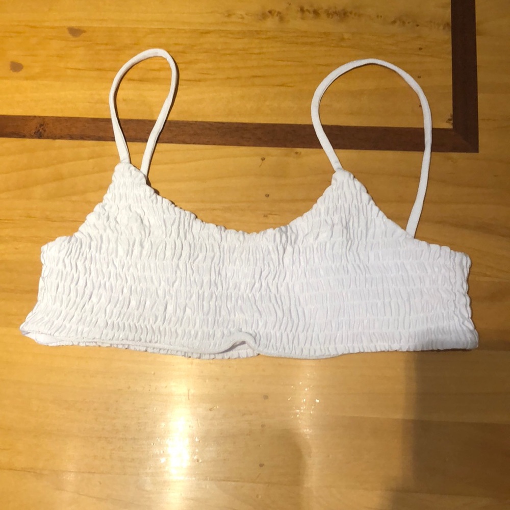 White bathing suit top